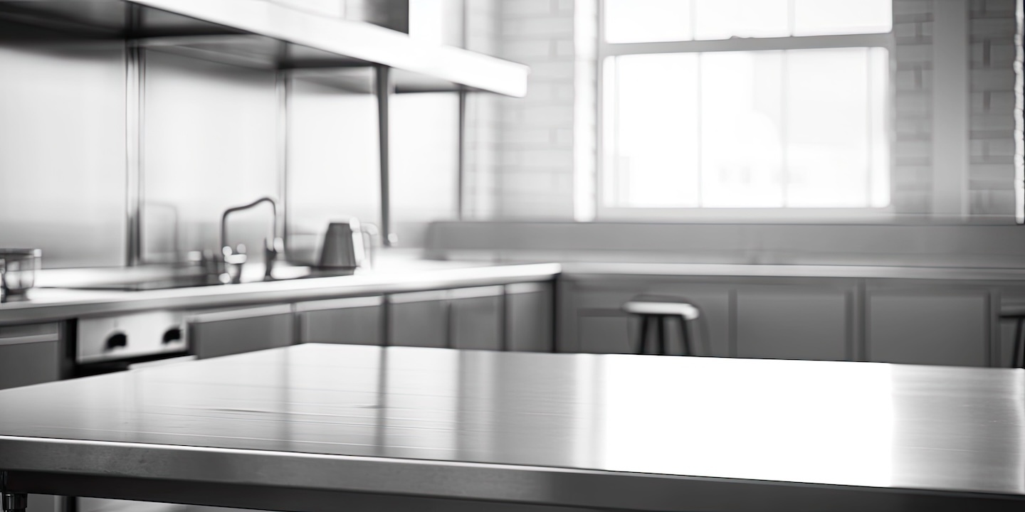 #8 mirror finish stainless steel panels installed in a commercial restaurant kitchen – Waterloo Paneling.